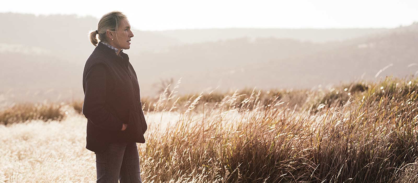 Georgina Wallace, productrice de laine en Tasmanie et première femme à devenir présidente de l'Australian Association of Stud Merino Breeders (Association australienne des éleveurs de mérinos)